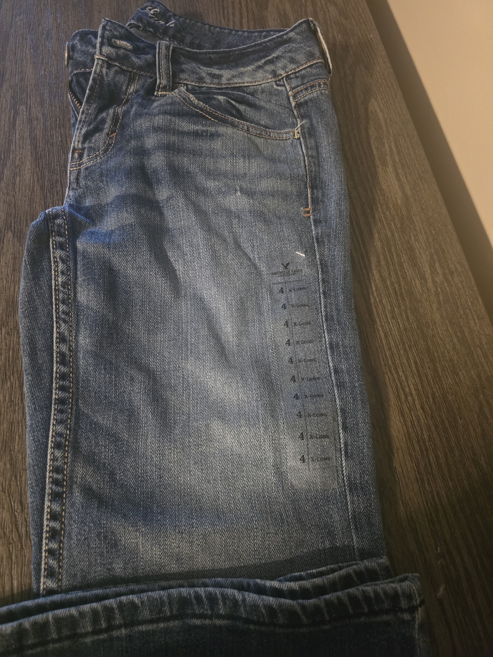 American Eagle Outfitters Dark Blue Flare Jeans X Long